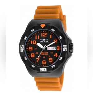 Invicta Coalition Forces Mens Watch (25329) 45mm Steel Black Case, Orange Band